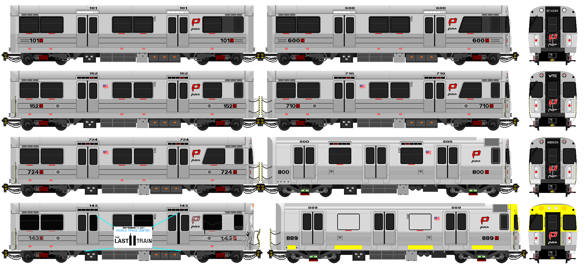 PATH-Baureihen PA1, PA2, PA3 und PA4